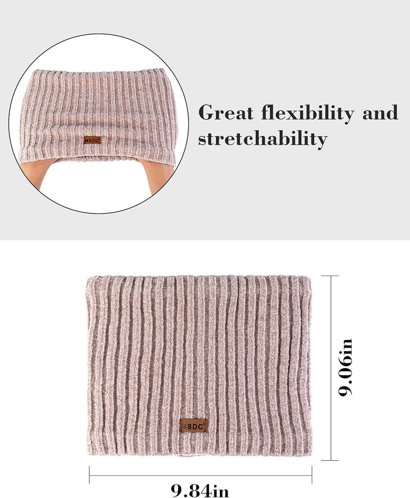 MSDC Winter Scarf for Women Neck Gaiter Warmer Chenille Fleece Face Mask Covering for Cold Weather Gifts - Image 5